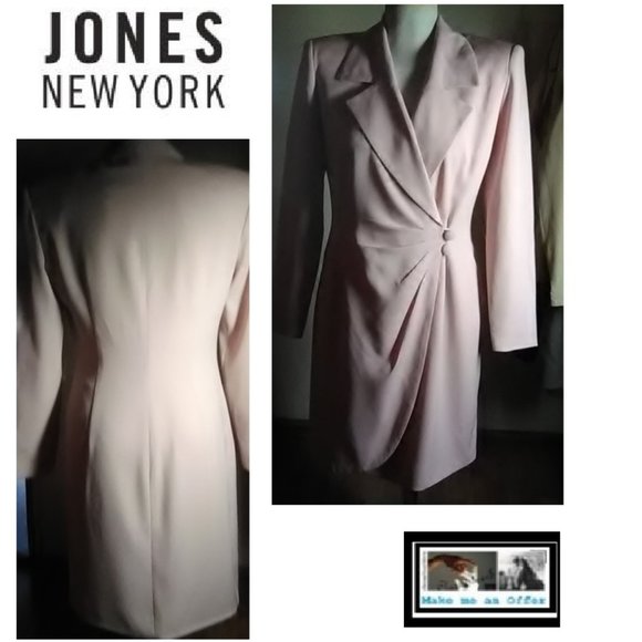 Jones New York Dresses & Skirts - Jones New York Pink Crepe True Wrap Dress Size 4